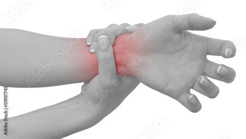Acute pain in a woman wrist © Lovrencg