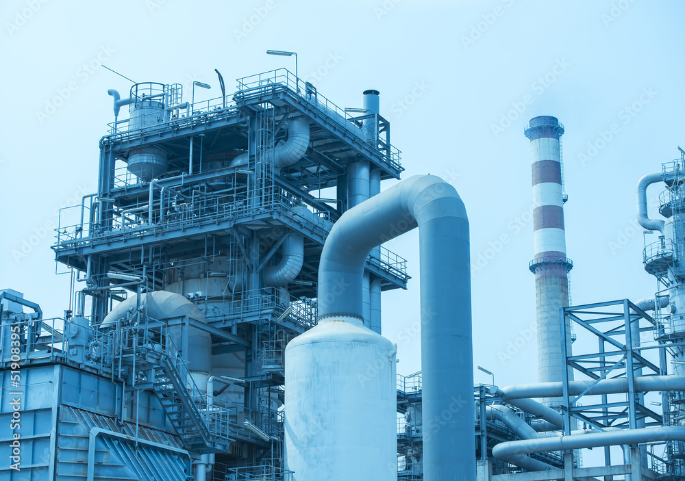 gas processing factory. landscape with gas and oil industry gas processing factory. landscape with gas and oil industry