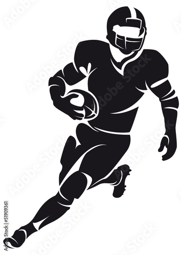 American football player, silhouette