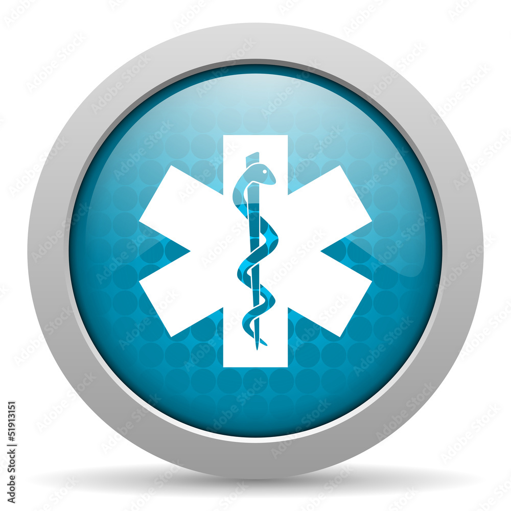 caduceus blue circle web glossy icon caduceus blue circle web glossy icon