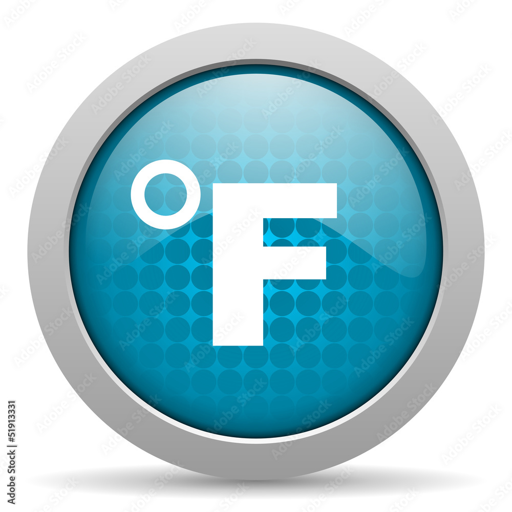 fahrenheit blue circle web glossy icon fahrenheit blue circle web glossy icon