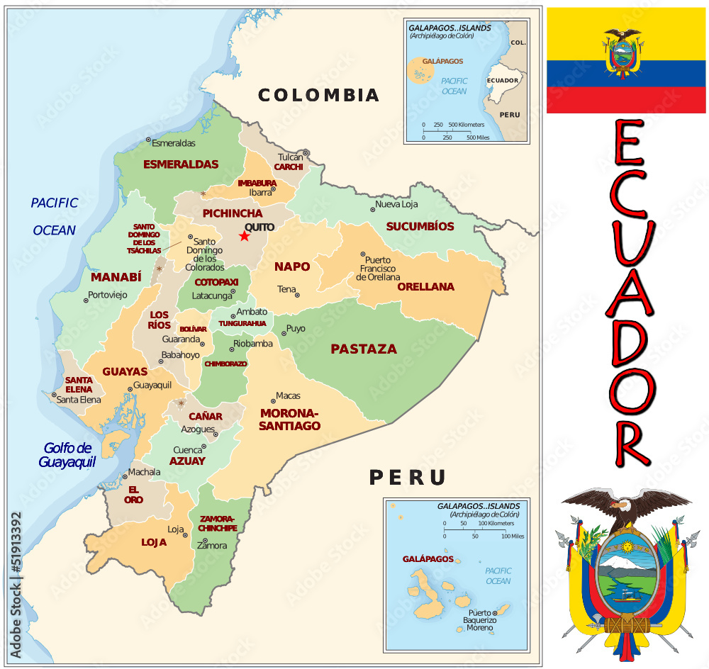 Ecuador South America National Emblem Map Symbol Motto Stock Vector 1000 F 51913392 Xke7z3Xhi4midaxOR8Q1qQ9frpZXRmdF 
