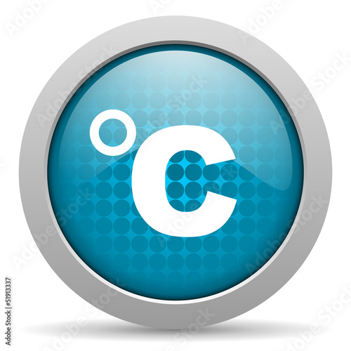 celsius blue circle web glossy icon