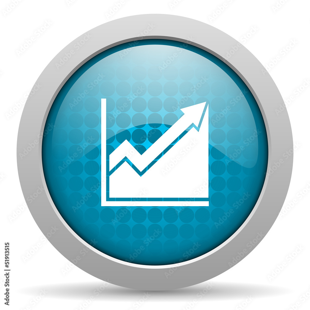 histogram blue circle web glossy icon histogram blue circle web glossy icon