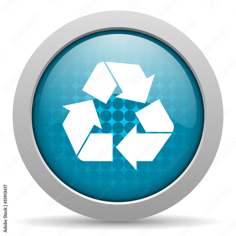 recycle blue circle web glossy icon recycle blue circle web glossy icon