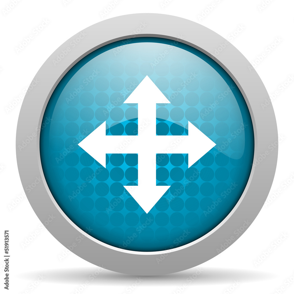 arrows blue circle web glossy icon