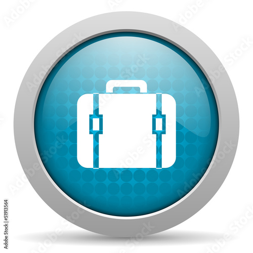 baggage blue circle web glossy icon © Alex White