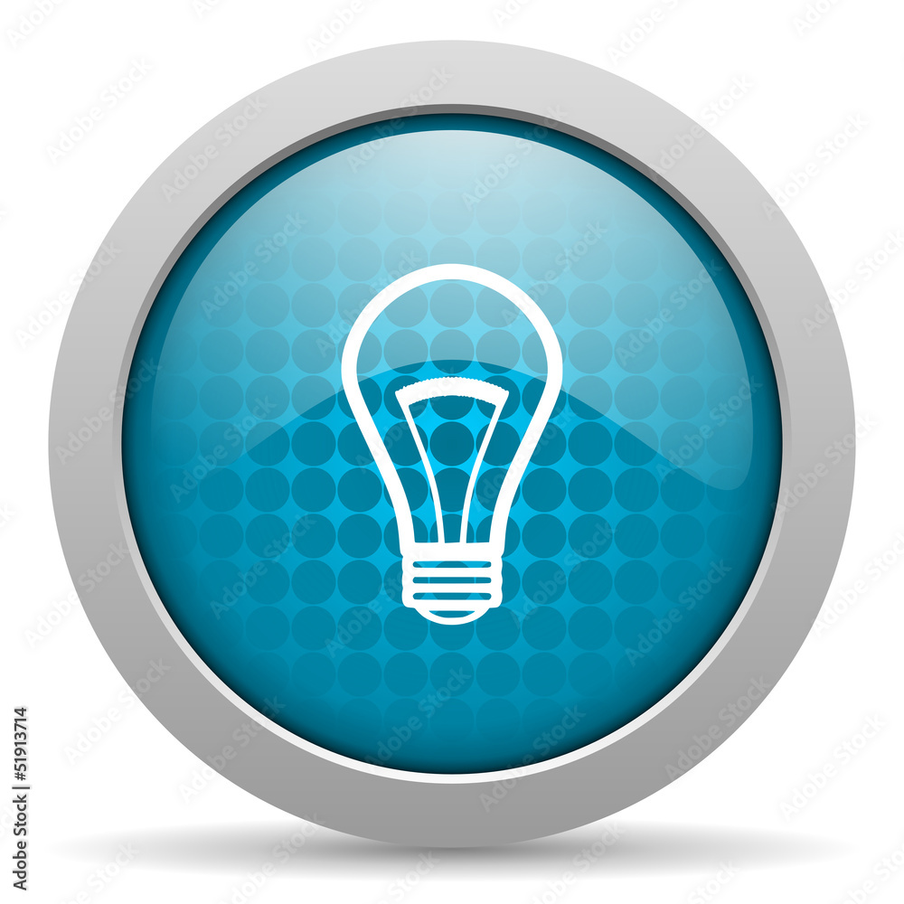 light bulb blue circle web glossy icon light bulb blue circle web glossy icon