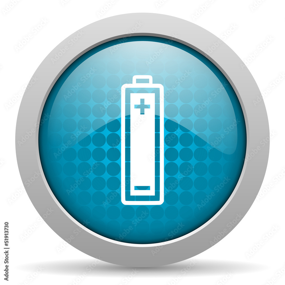 battery blue circle web glossy icon battery blue circle web glossy icon