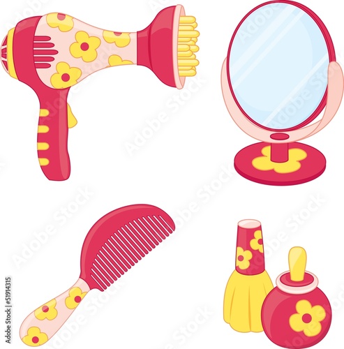 Toys set. Hairdresser