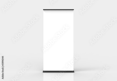 Blank roll-up poster banner display