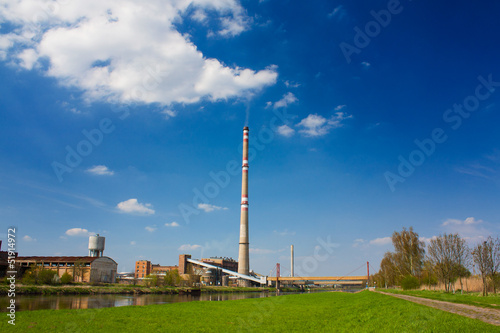 Scenery with factory photo
