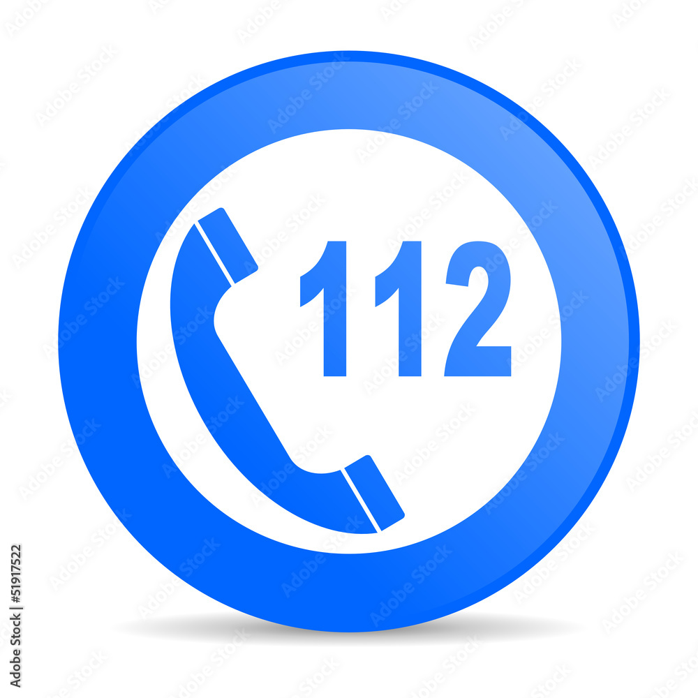 emergency call blue circle web glossy icon emergency call blue circle web glossy icon