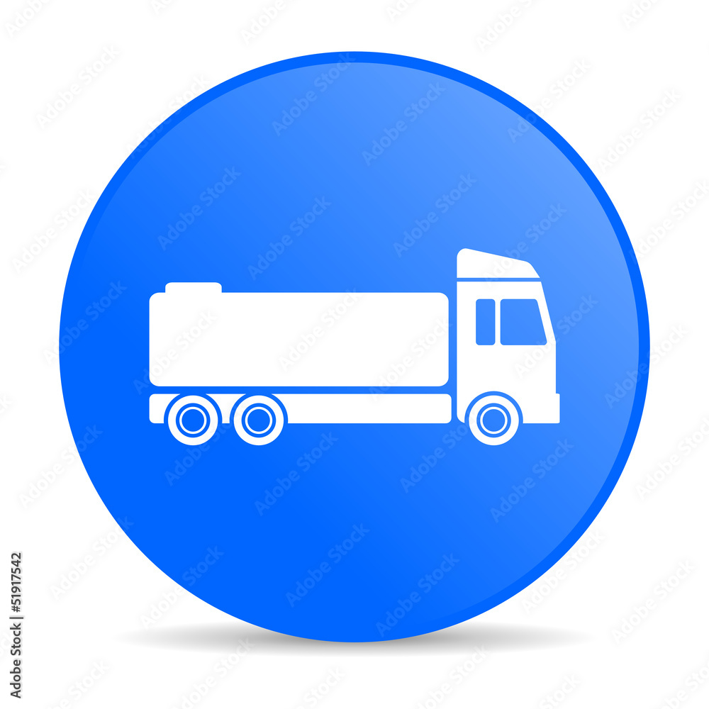 truck blue circle web glossy icon truck blue circle web glossy icon