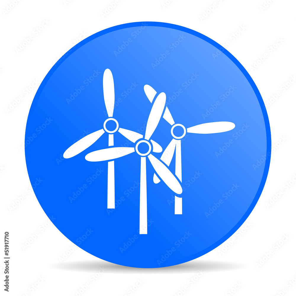 windmill blue circle web glossy icon windmill blue circle web glossy icon