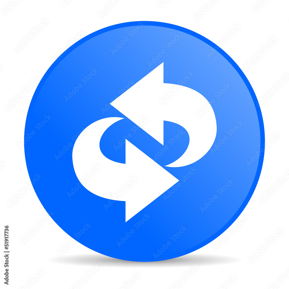 rotate blue circle web glossy icon rotate blue circle web glossy icon