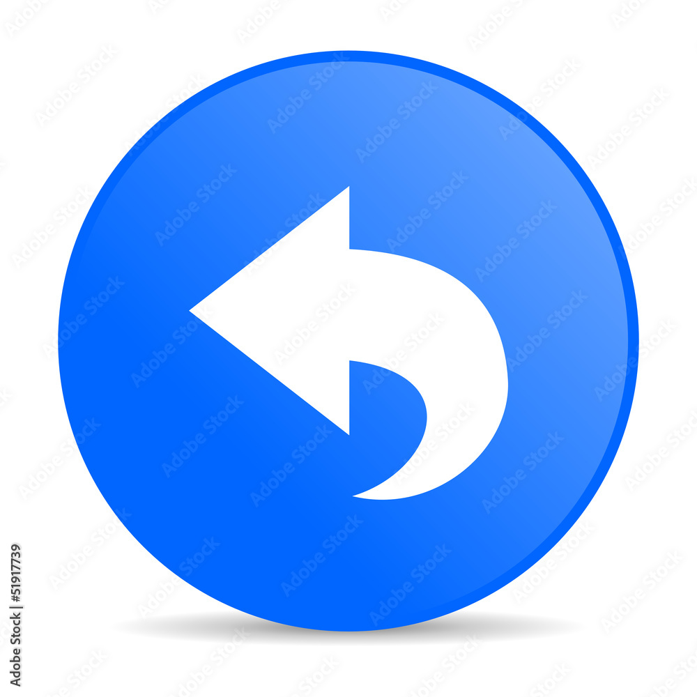 back blue circle web glossy icon back blue circle web glossy icon