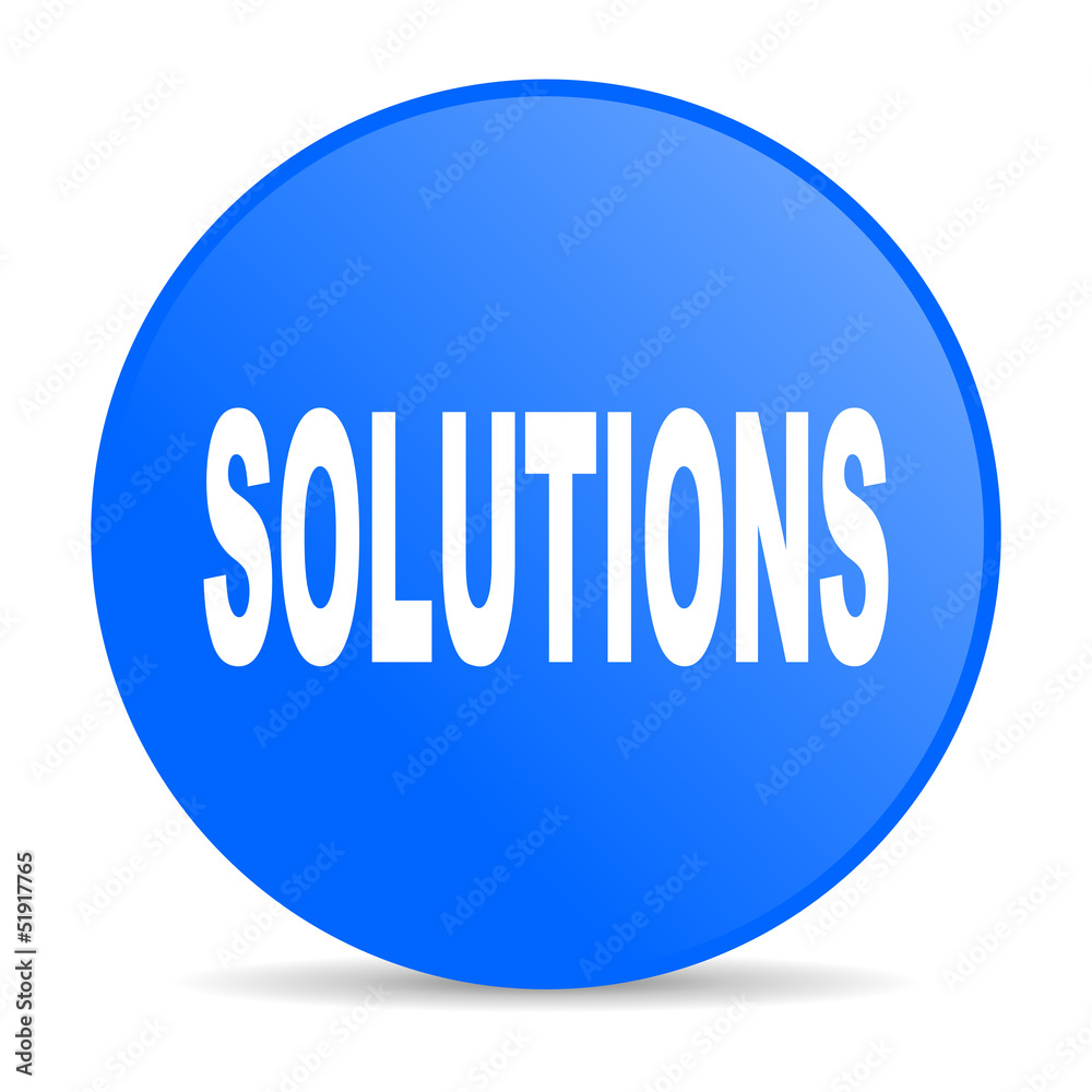 solutions blue circle web glossy icon solutions blue circle web glossy icon