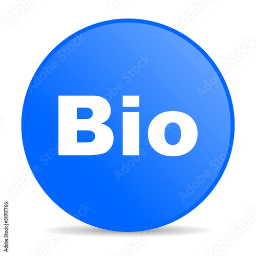 bio blue circle web glossy icon