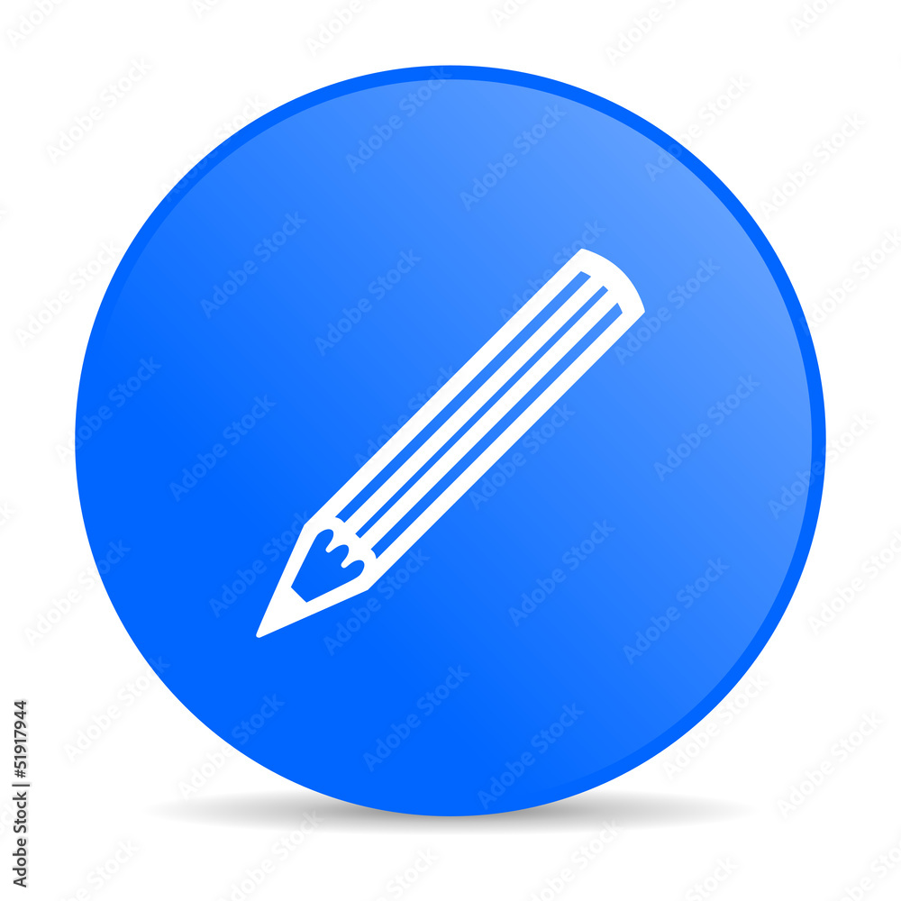 pencil blue circle web glossy icon pencil blue circle web glossy icon