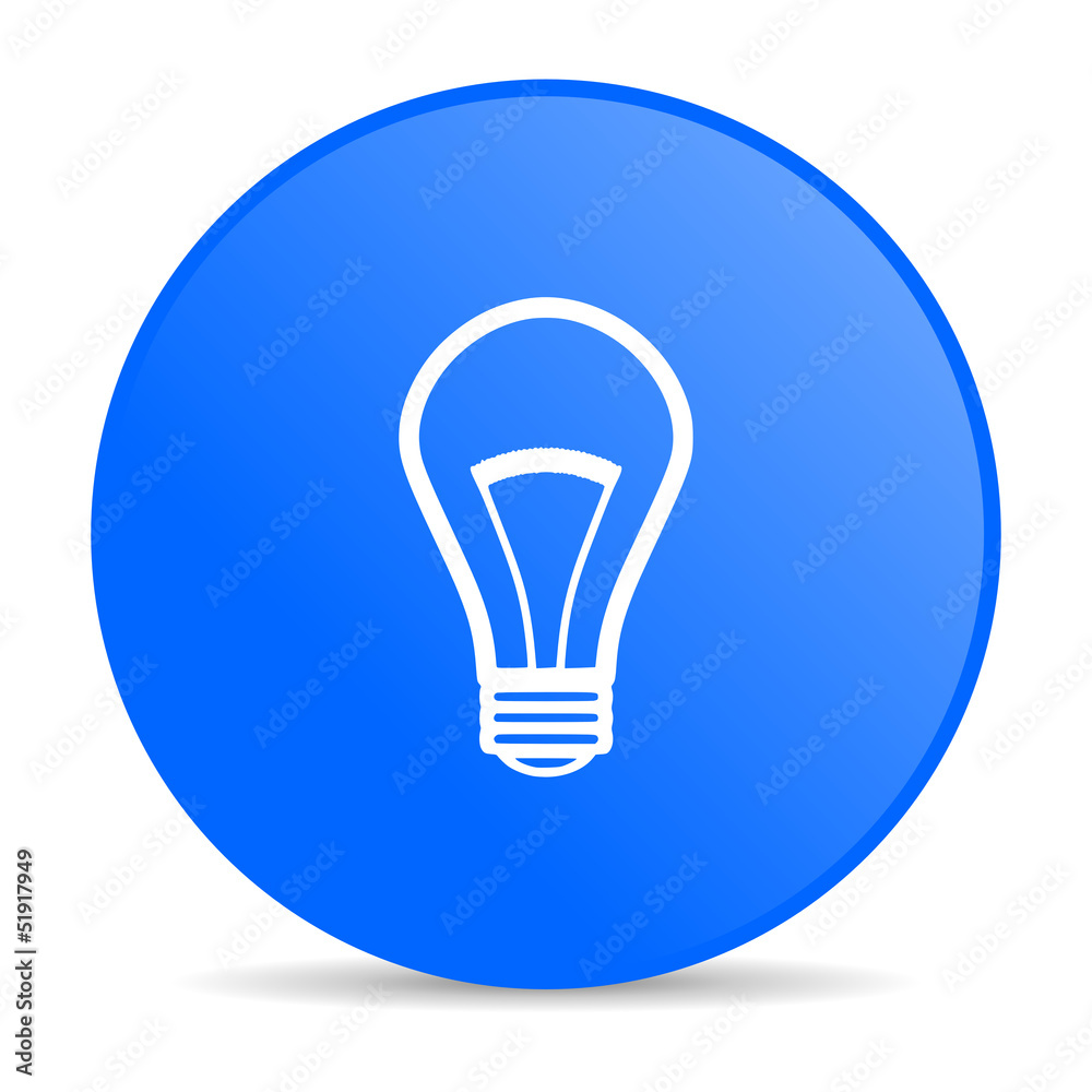light bulb blue circle web glossy icon light bulb blue circle web glossy icon