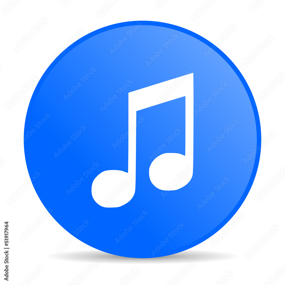 music blue circle web glossy icon music blue circle web glossy icon