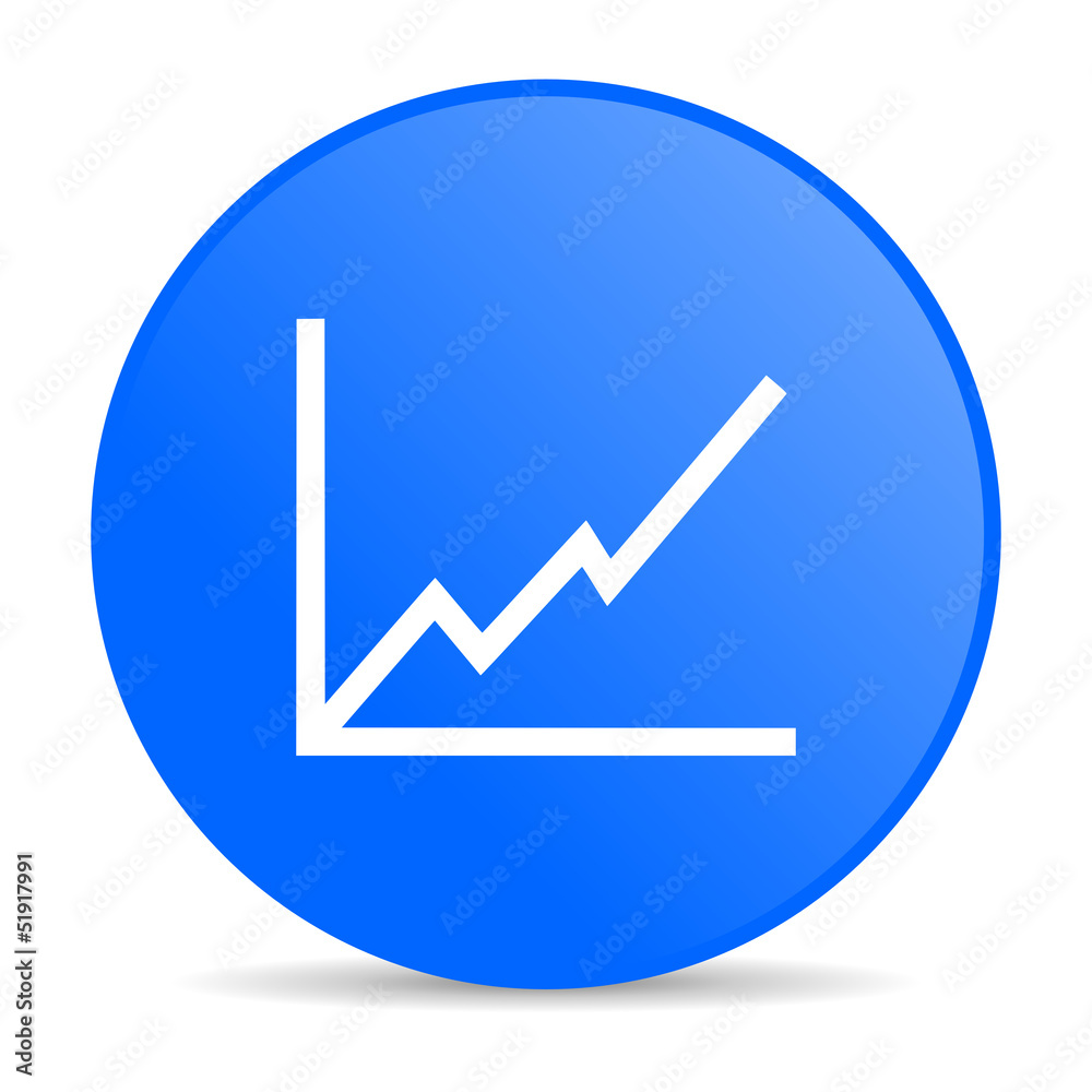 chart blue circle web glossy icon chart blue circle web glossy icon