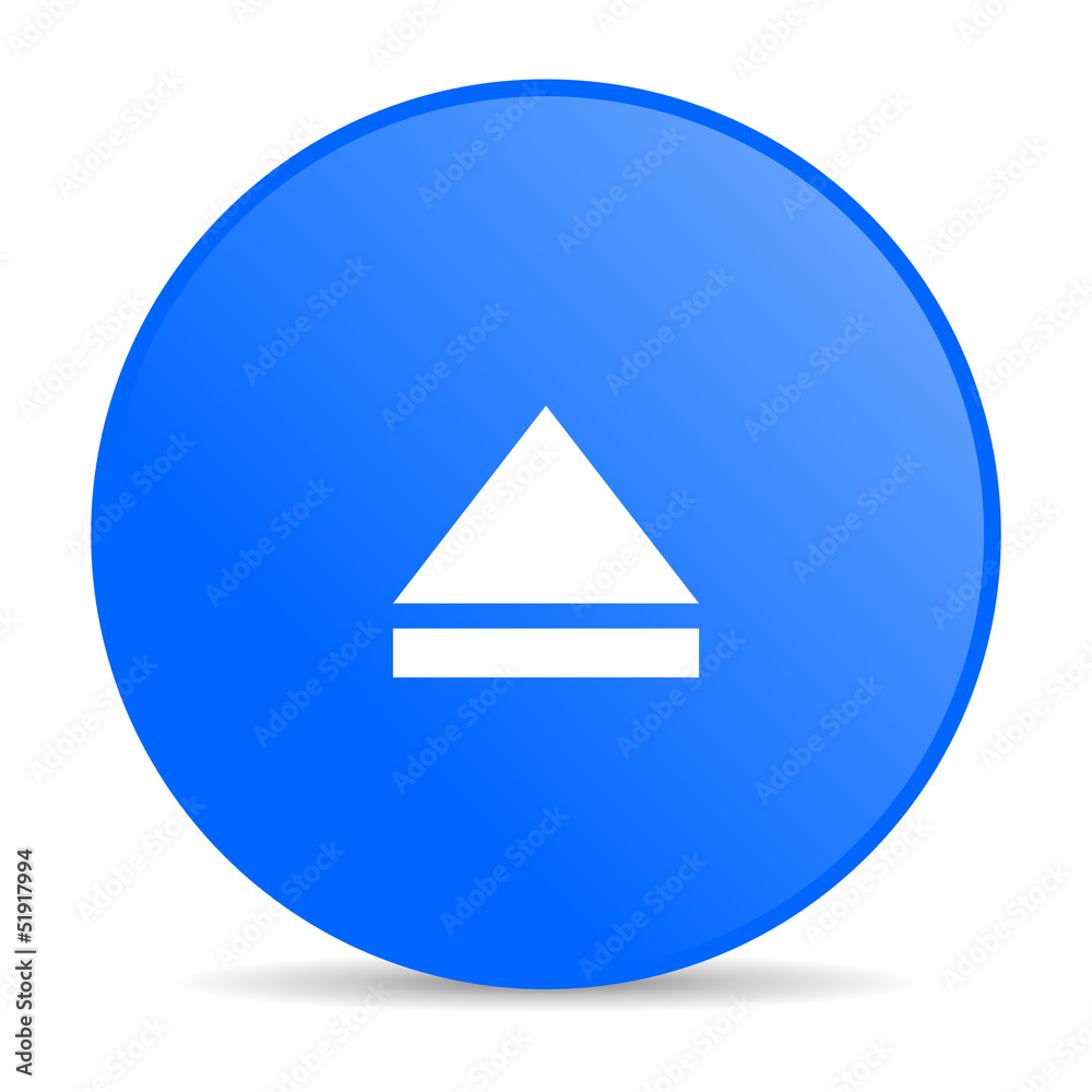 eject blue circle web glossy icon eject blue circle web glossy icon
