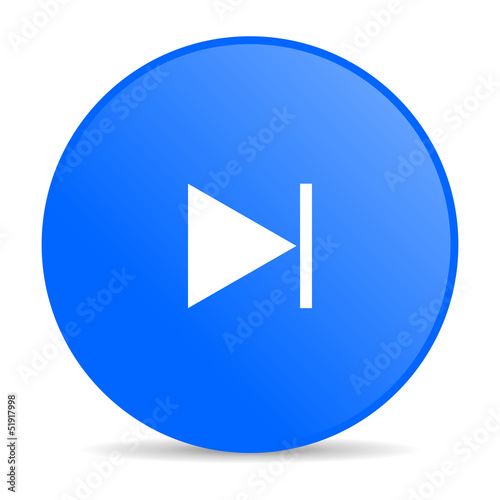 next blue circle web glossy icon Free Download next blue circle web glossy icon - GFXLoad