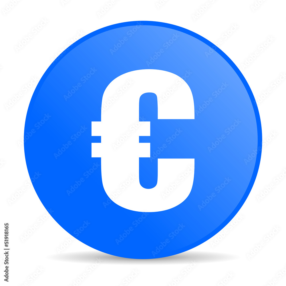 euro blue circle web glossy icon euro blue circle web glossy icon