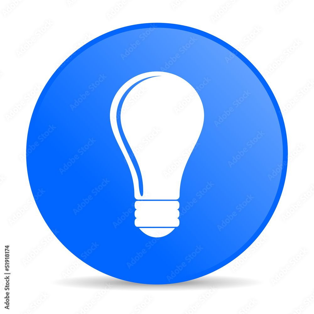 light bulb blue circle web glossy icon light bulb blue circle web glossy icon