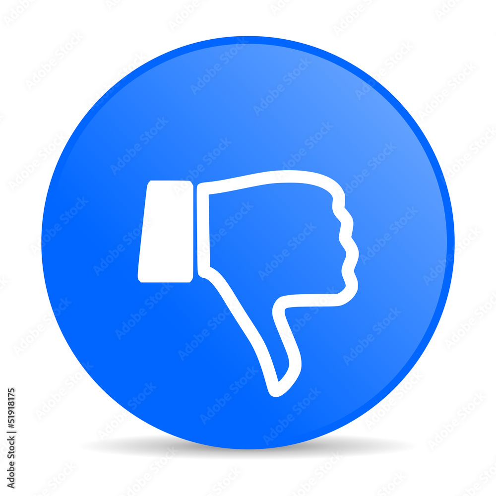 dislike blue circle web glossy icon dislike blue circle web glossy icon