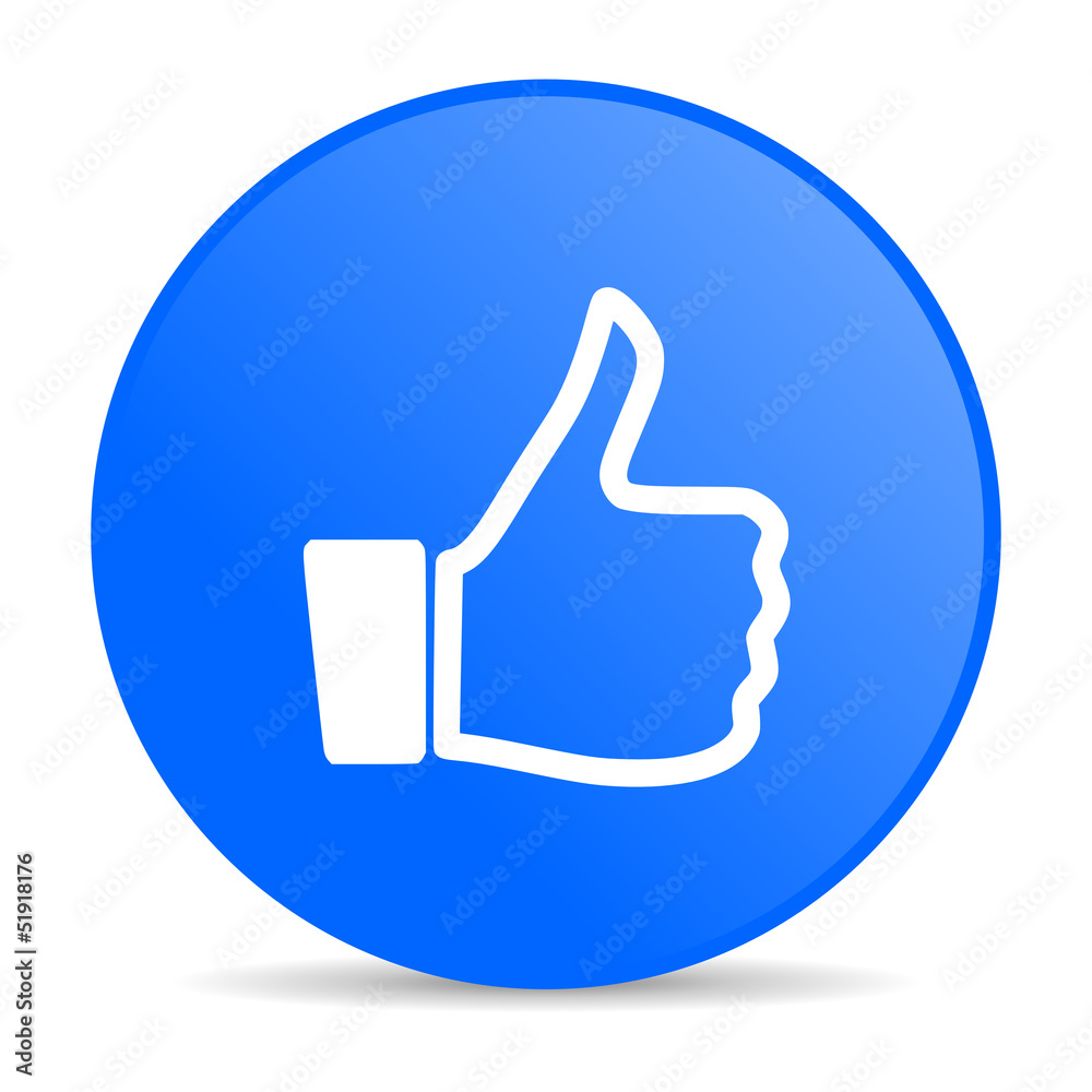 like blue circle web glossy icon like blue circle web glossy icon