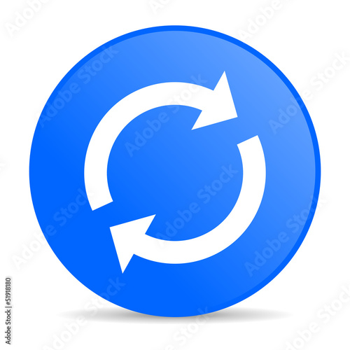 Free Download reload blue circle web glossy icon - GFXLoad