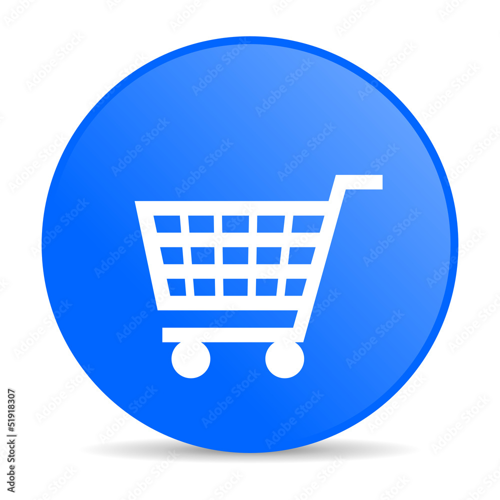 shopping cart blue circle web glossy icon shopping cart blue circle web glossy icon