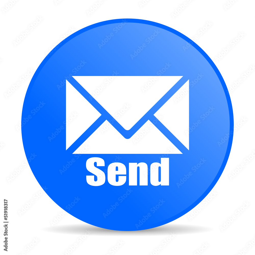 send blue circle web glossy icon send blue circle web glossy icon