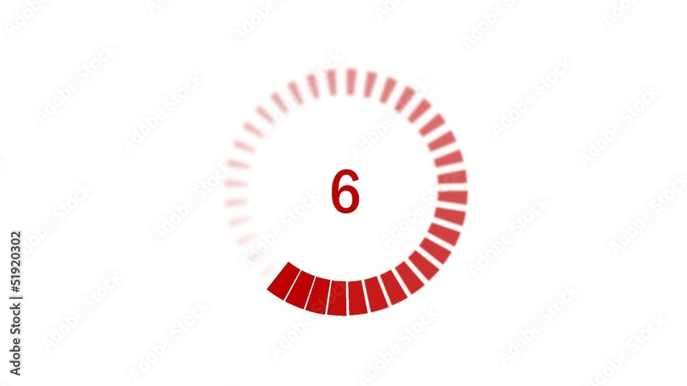 Compte à rebours 10-0 rouge