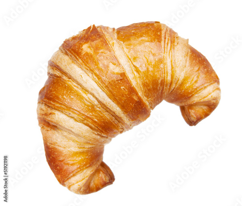 Stampa su Tela croissant isolated isolated on white