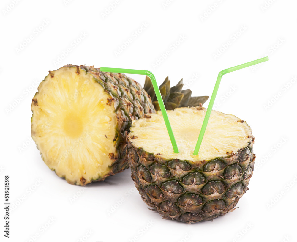 juice and pineapple isolated on white juice and pineapple isolated on white
