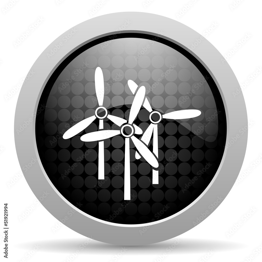 windmill black circle web glossy icon windmill black circle web glossy icon