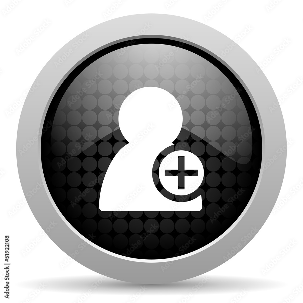 add contact black circle web glossy icon add contact black circle web glossy icon