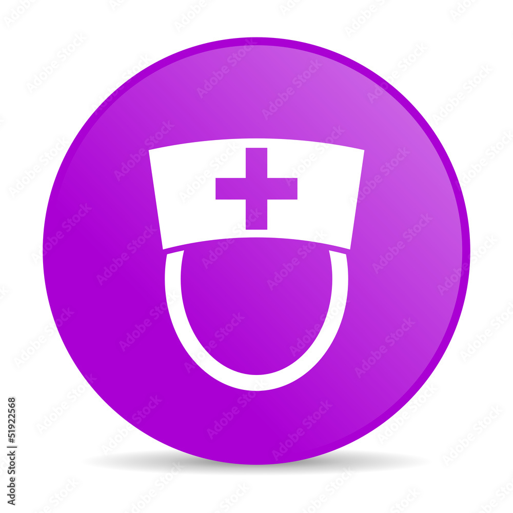 nurse violet circle web glossy icon nurse violet circle web glossy icon