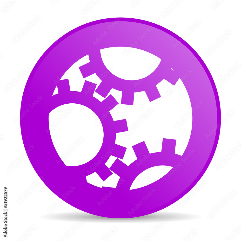 gears violet circle web glossy icon gears violet circle web glossy icon