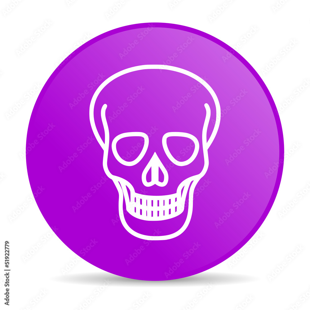 Fototapeta premium skull violet circle web glossy icon