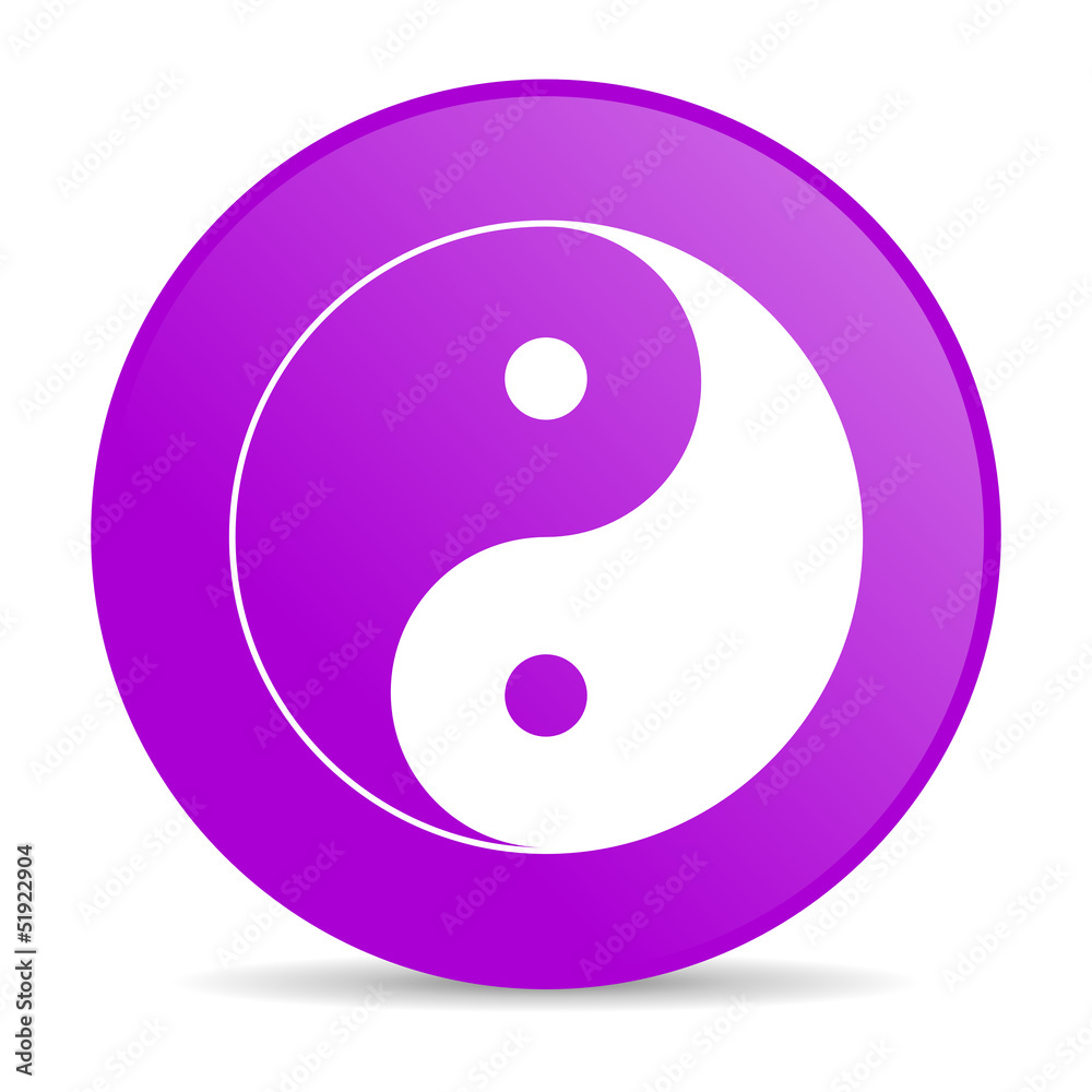 ying yang violet circle web glossy icon ying yang violet circle web glossy icon