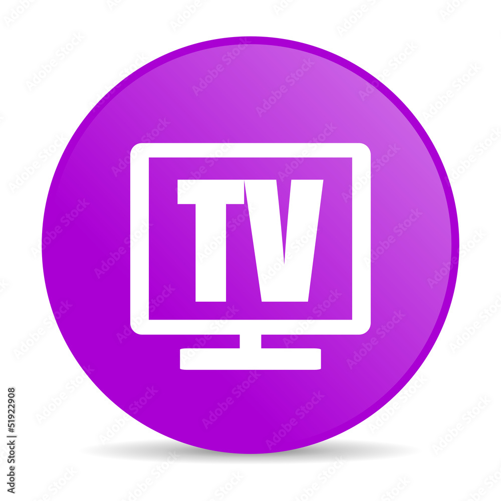 tv violet circle web glossy icon tv violet circle web glossy icon