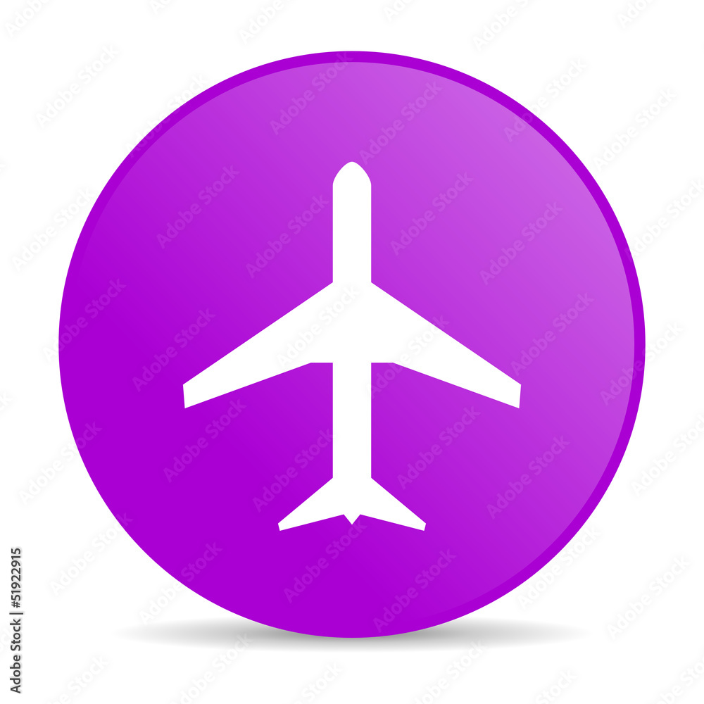 airplane violet circle web glossy icon airplane violet circle web glossy icon