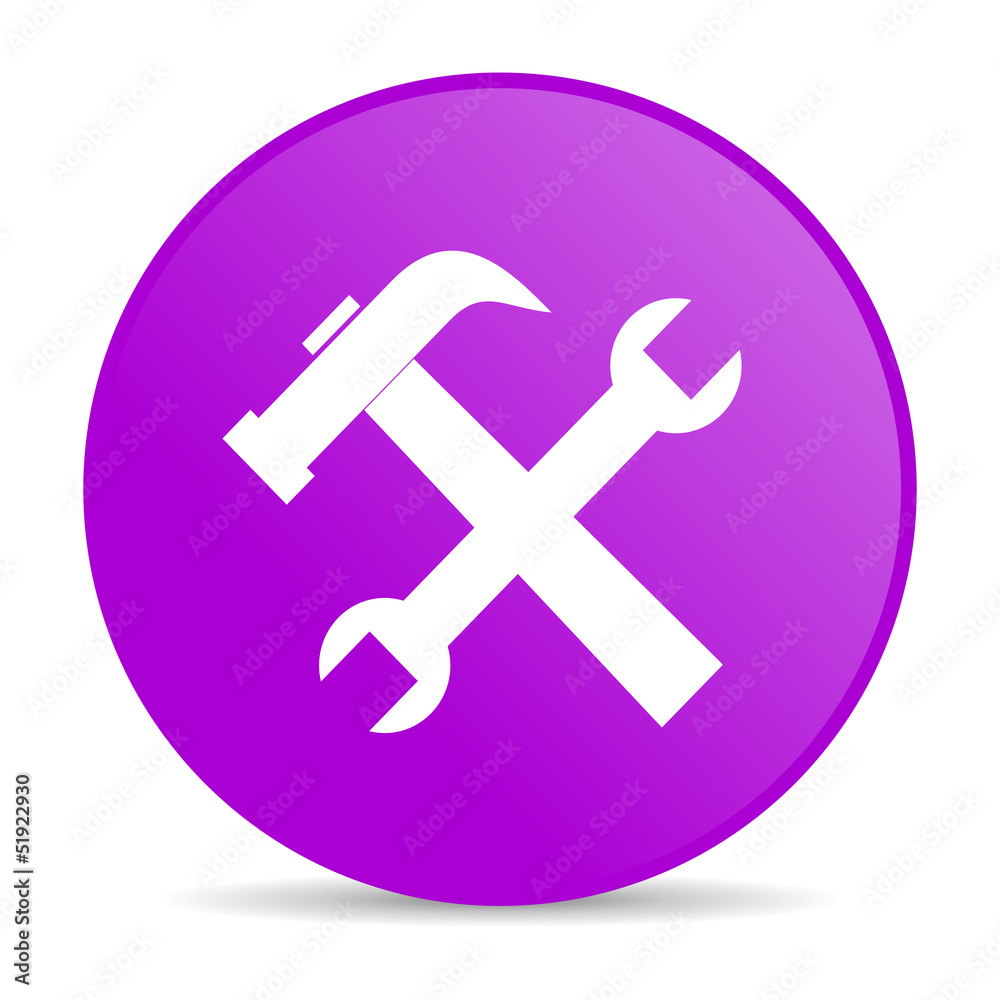 tools violet circle web glossy icon tools violet circle web glossy icon