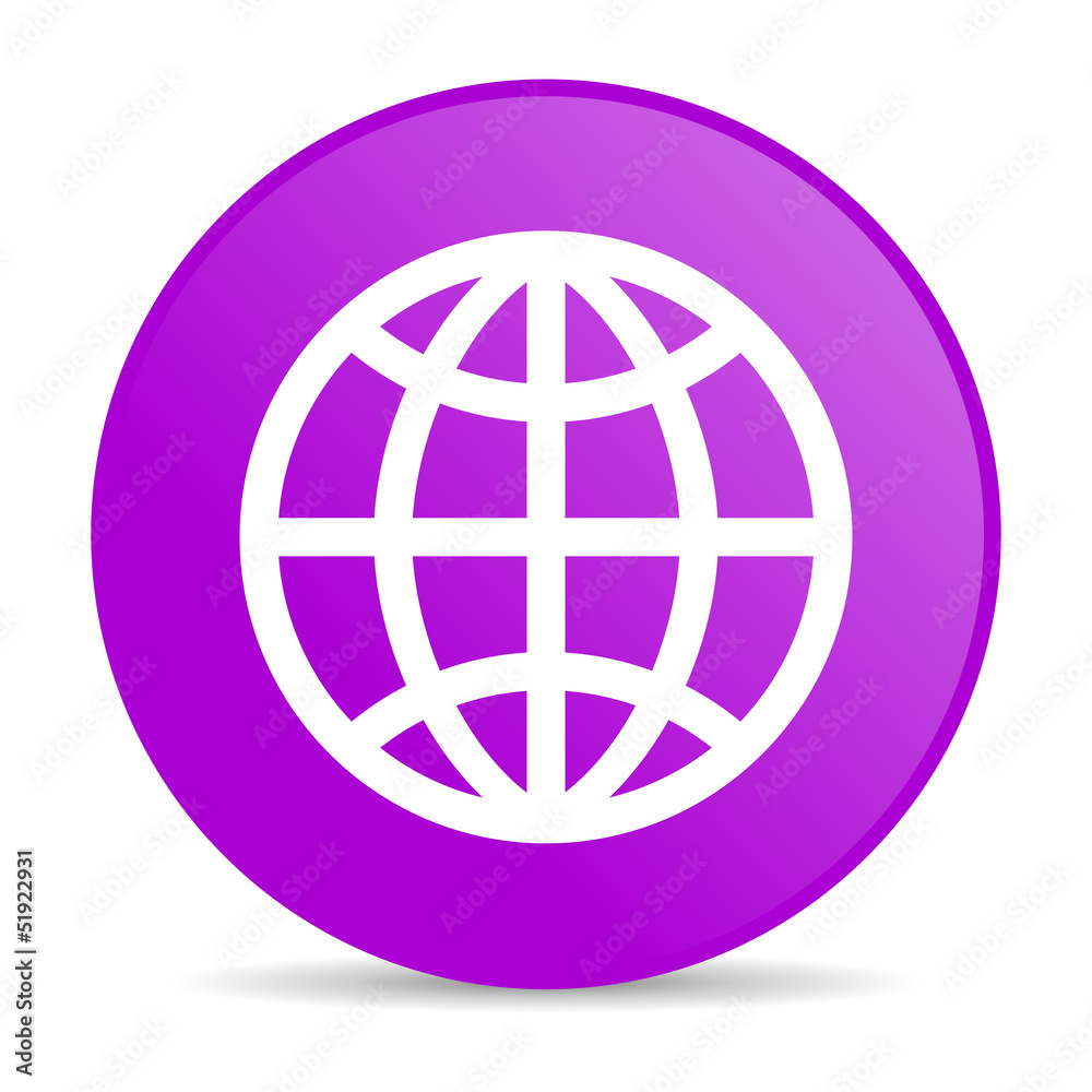 earth violet circle web glossy icon earth violet circle web glossy icon