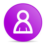 account violet circle web glossy icon
